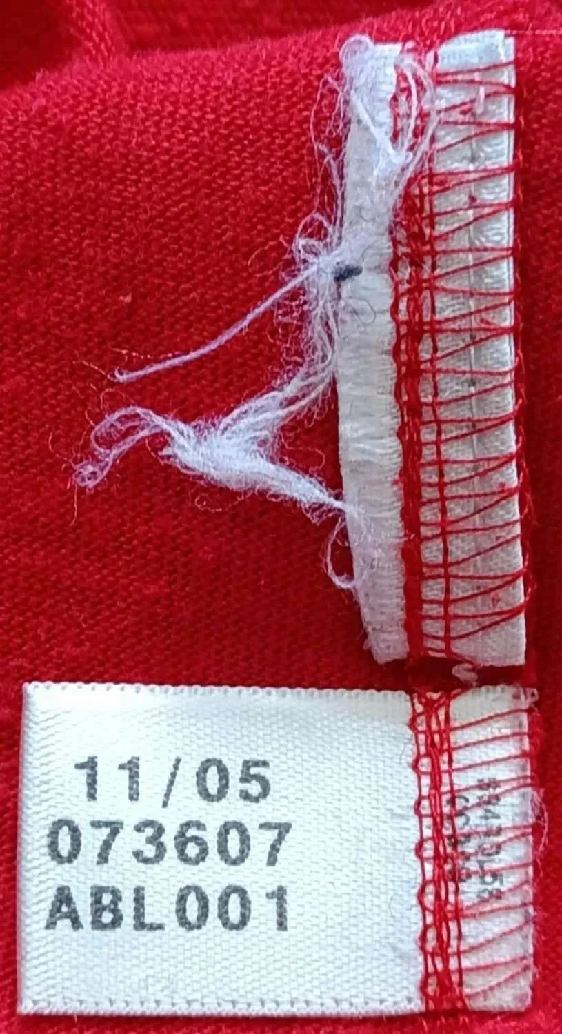 Camiseta Adidas 2005 vermelha com grande Logo branco Tamanho 16 anos – photo 8